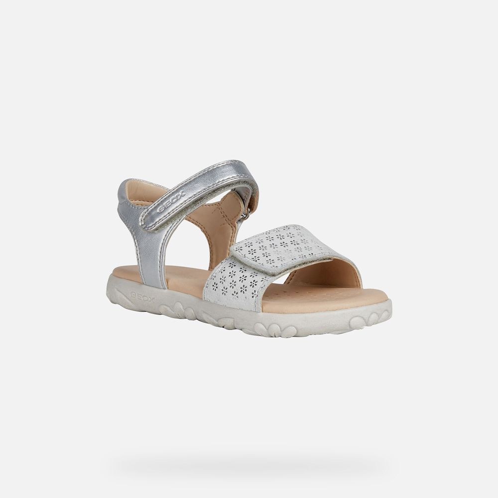 Sandalias Geox Menina Prateadas - Haiti - NMTDK4032